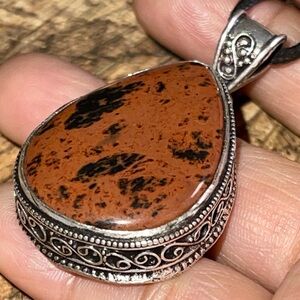 🚨Damage Back 🚨Mahogany Obsidian Pendant 2”